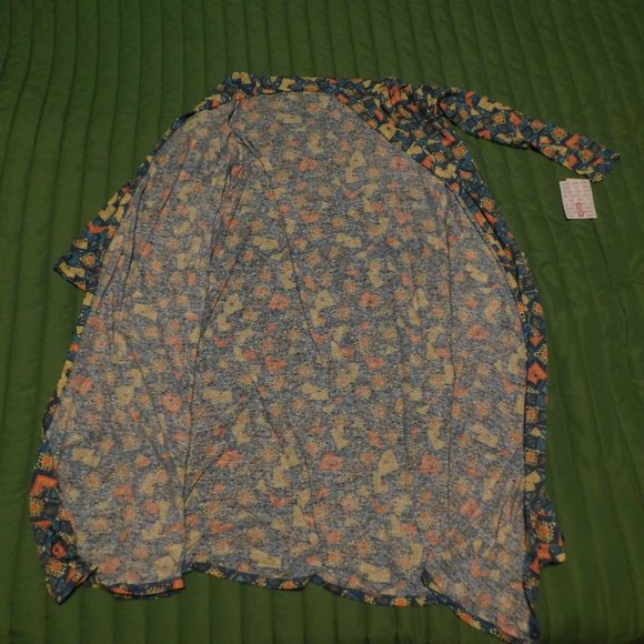 LuLaRoe S colorful long cover up with pockets NWT - Picture 4 of 5